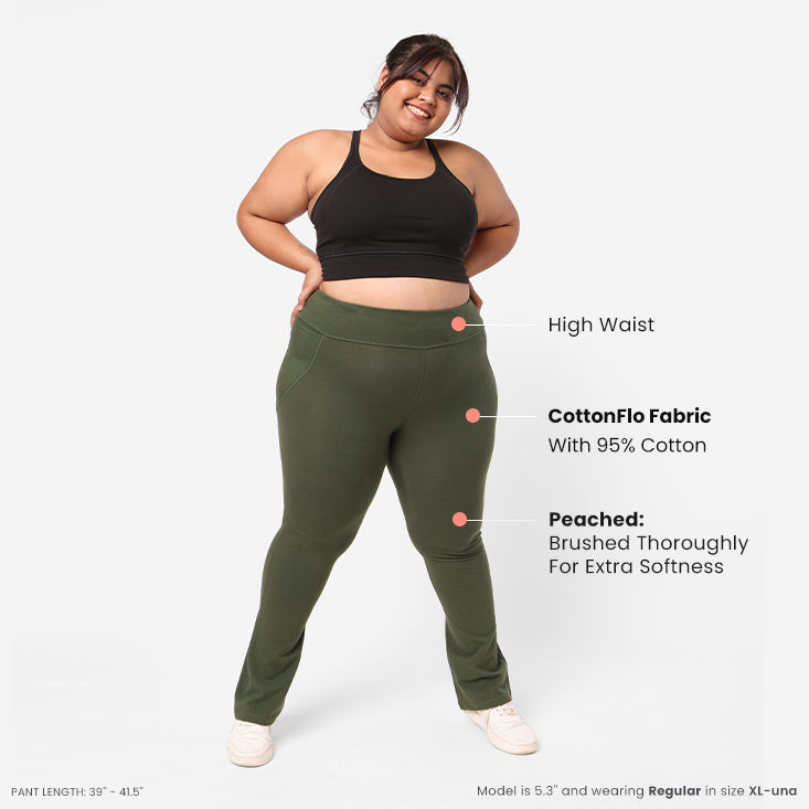 Groove-In Cotton Flare Pants - Regular