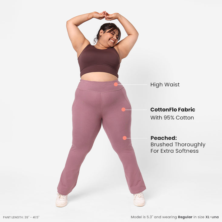 Groove-In Cotton Flare Pants - Regular