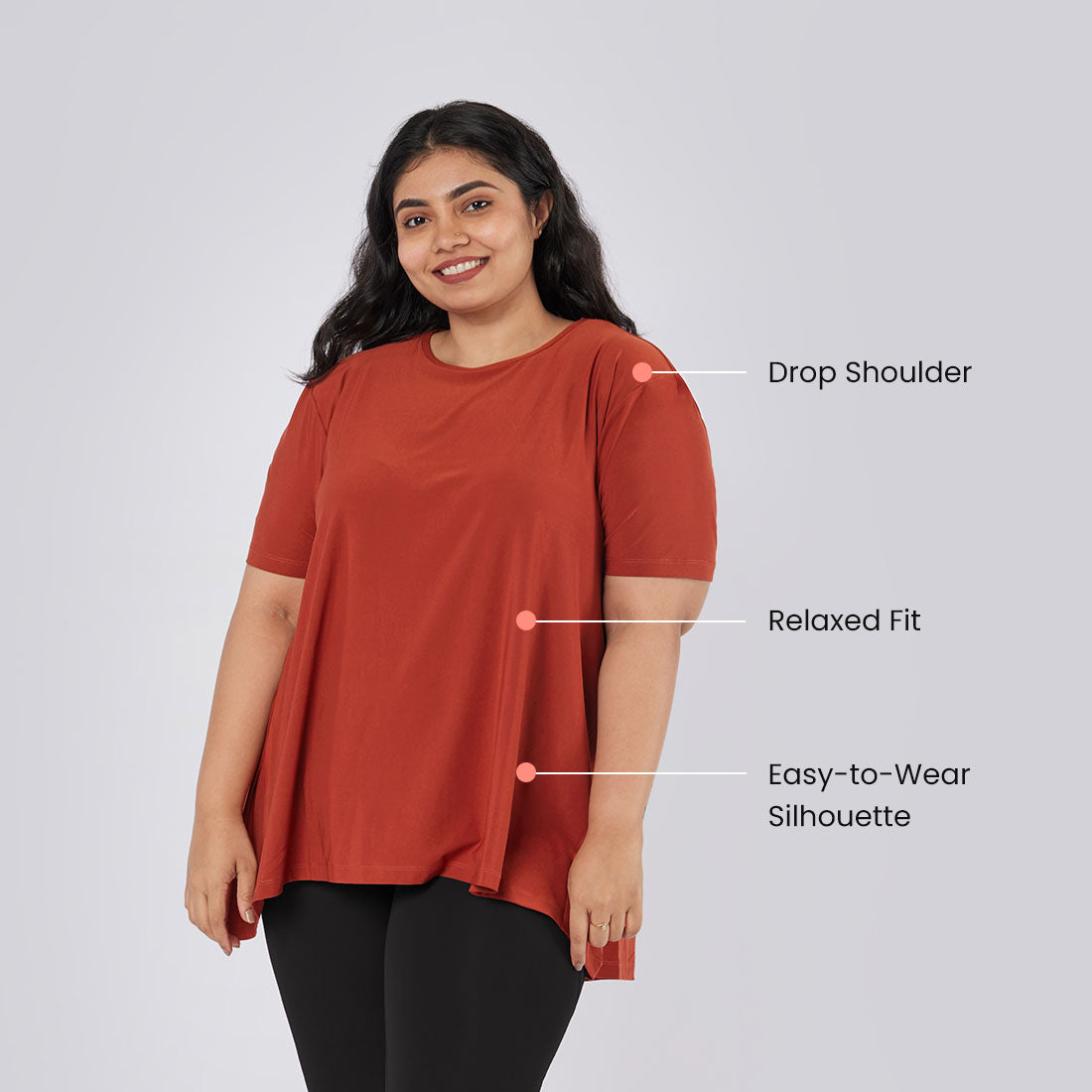 Drop Shoulder Two-Way Tops for Women