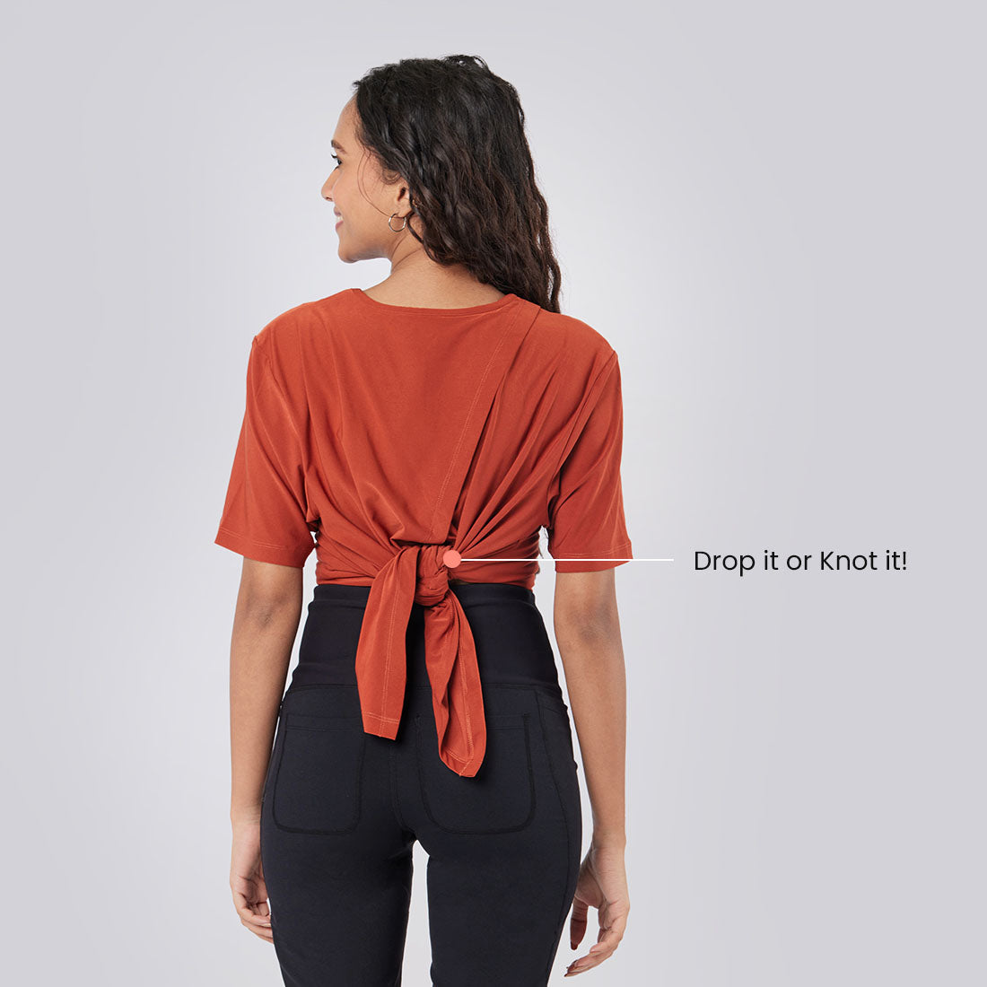 Drop Shoulder Two-Way Tops for Women