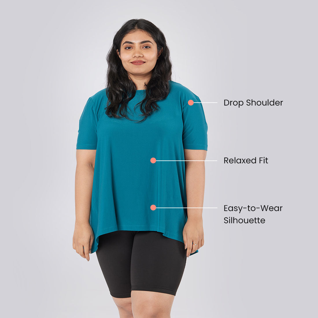 Drop Shoulder Two-Way Tops for Women