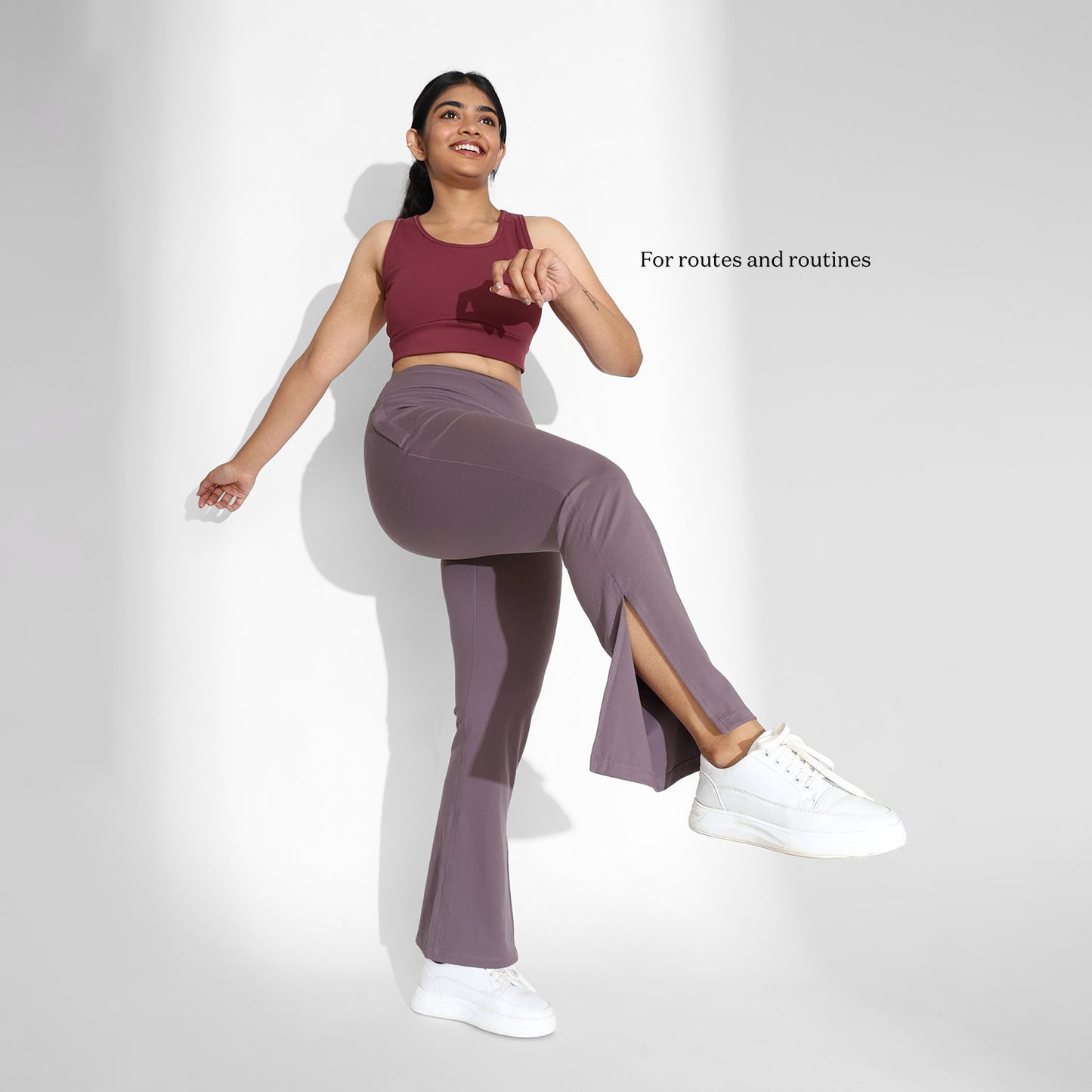 On-the-Go Slit Flare Pants