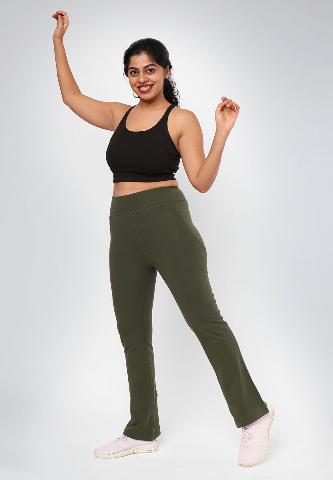 Groove-In Cotton Flare Pants - Regular