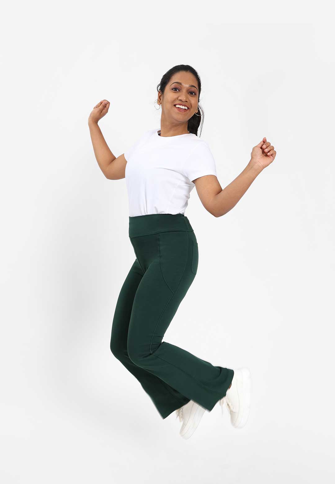Groove-In Cotton Flare Pants - Regular