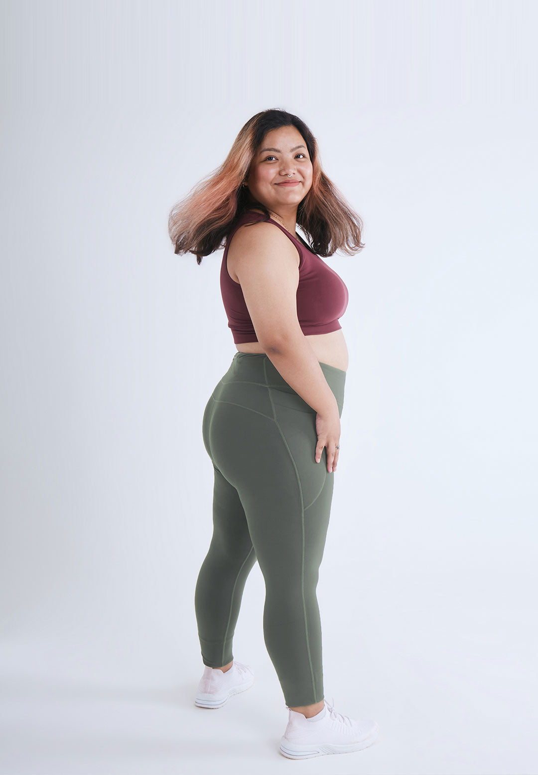 High Waisted Ankle Length Yoga Leggings with Pockets for Women