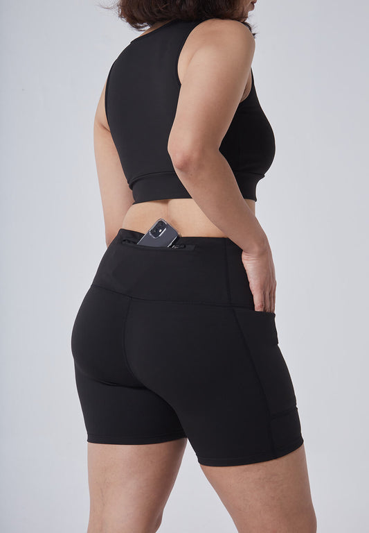 High Waisted Gym Shorts with Pockets for Women
