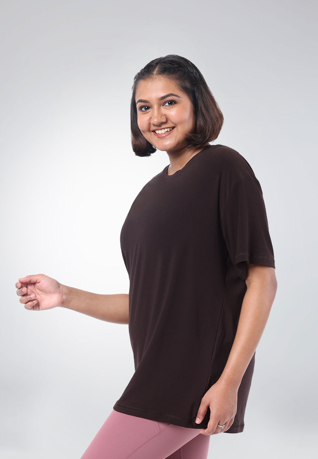 Round Neck Oversized T-Shirts for Women & Girls