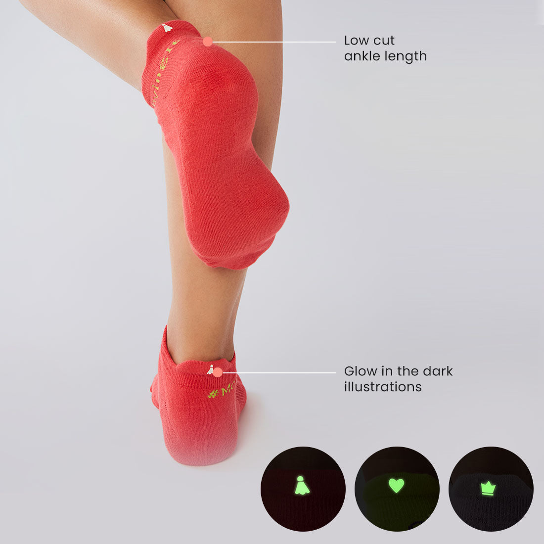 Ankle Length Cushioned Sports Socks for Women