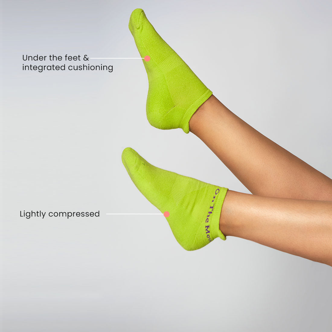 Ankle Length Cushioned Sports Socks for Women