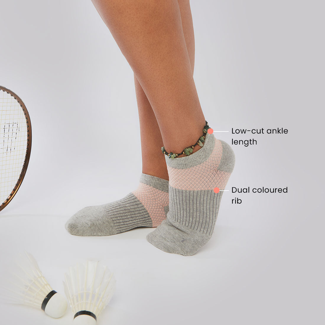Ankle Length Cotton Gym Socks for Women