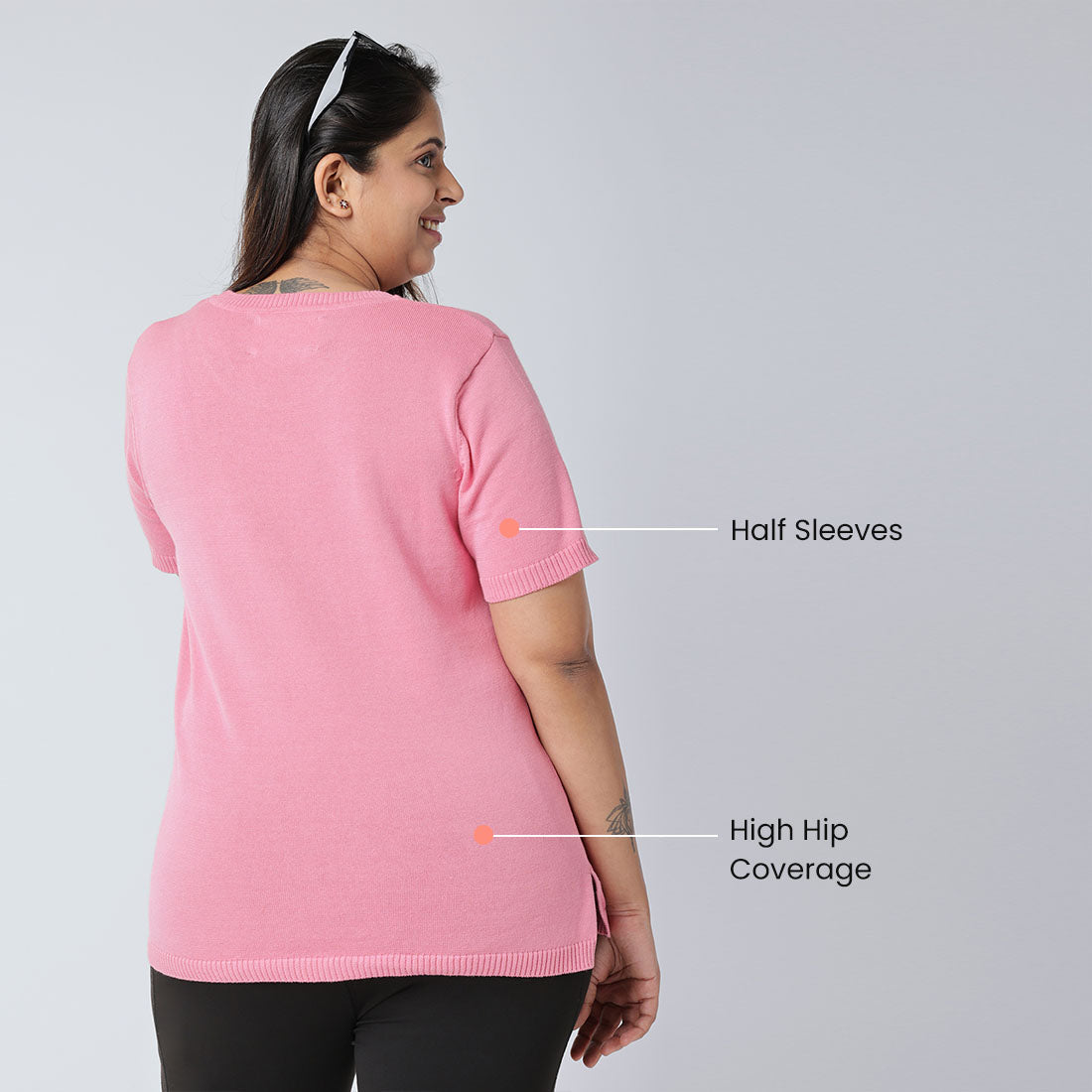 Half Sleeve Cotton Tops for Women & Girls