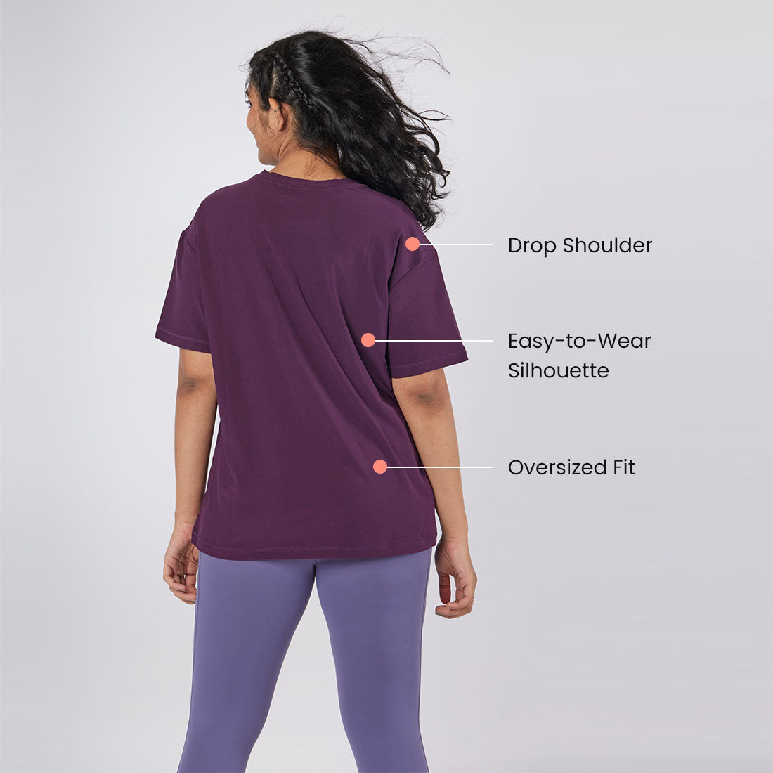Round Neck Oversized T-Shirts for Women & Girls