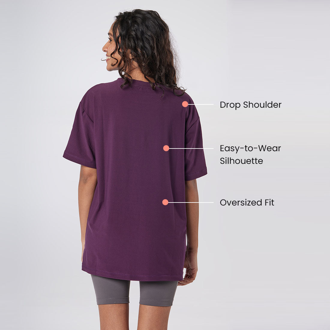 Round Neck Oversized T-Shirts for Women & Girls