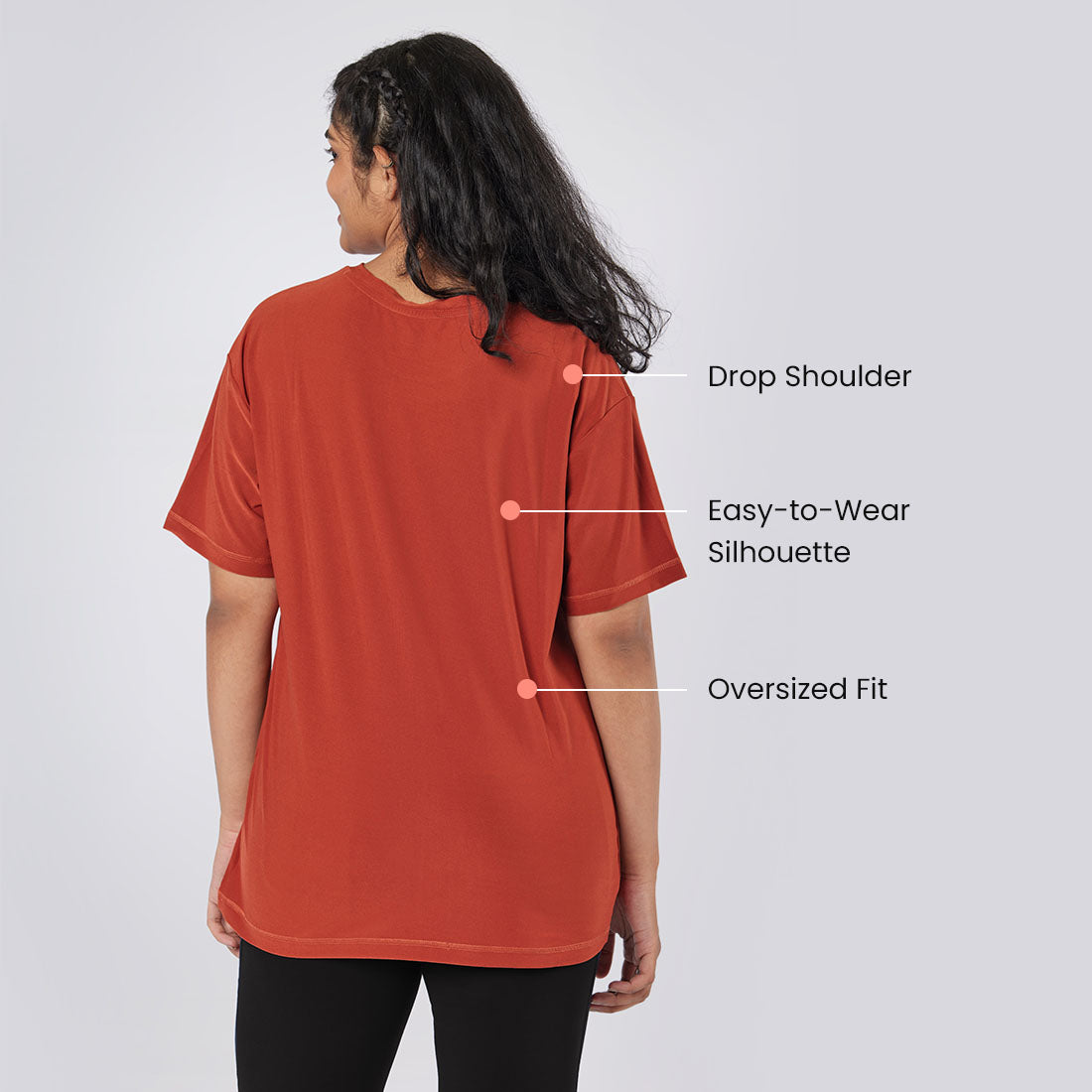 Round Neck Oversized T-Shirts for Women & Girls