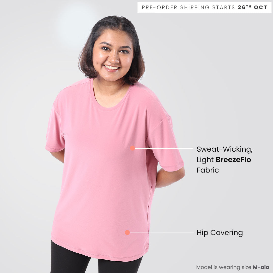 Round Neck Oversized T-Shirts for Women & Girls