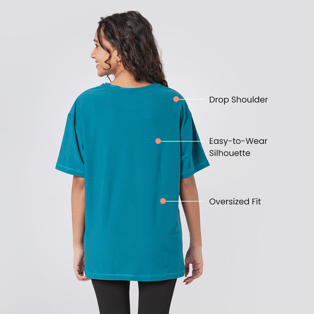 Round Neck Oversized T-Shirts for Women & Girls