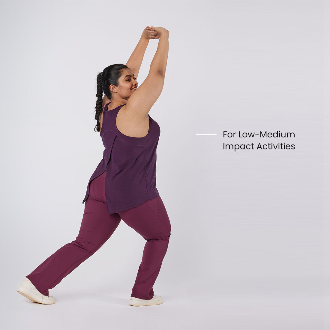 Round Neck Split Back Tank Tops for Women & Girls