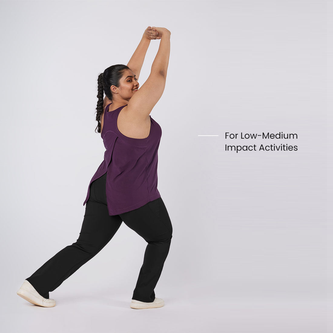 Round Neck Split Back Tank Tops for Women & Girls