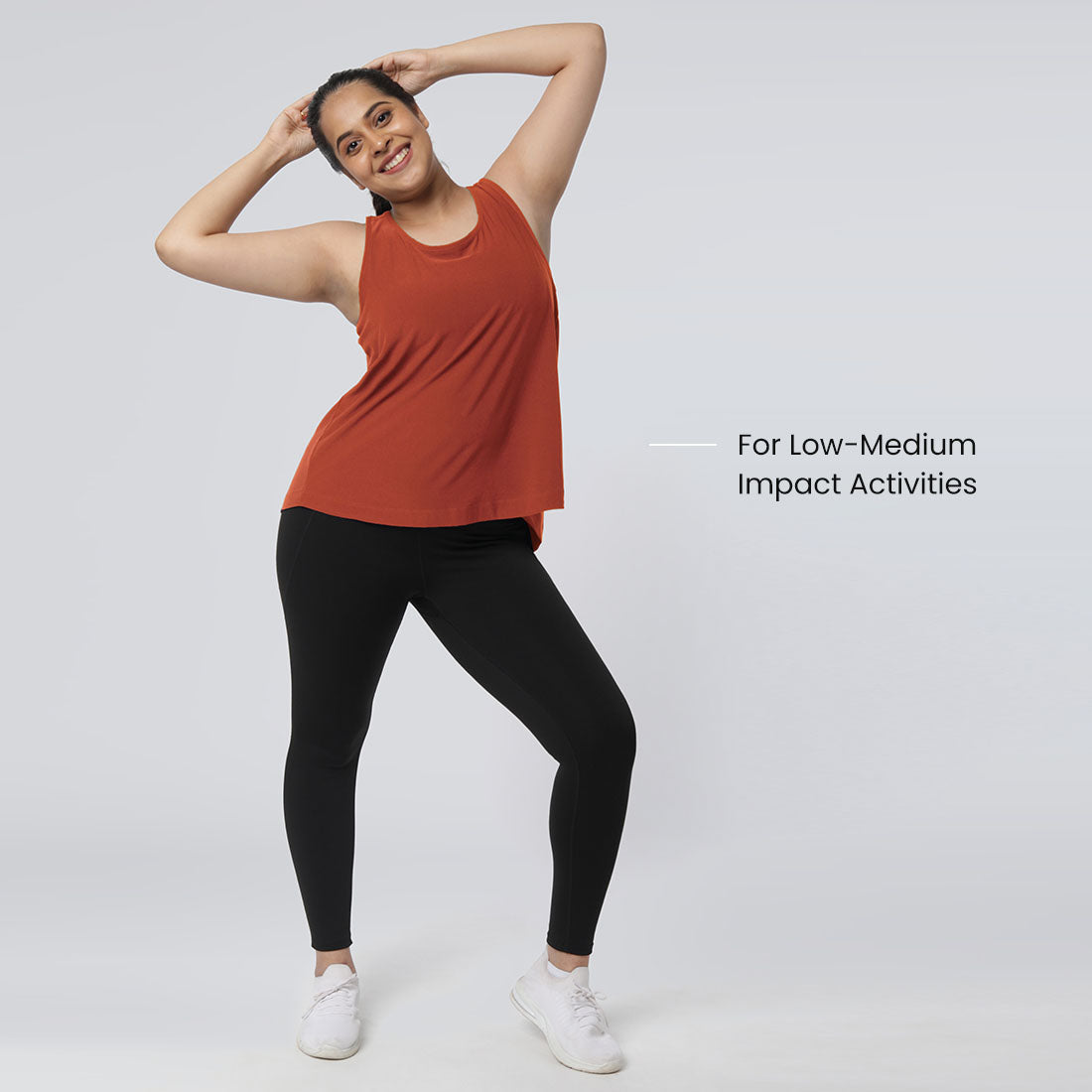 Round Neck Split Back Tank Tops for Women & Girls