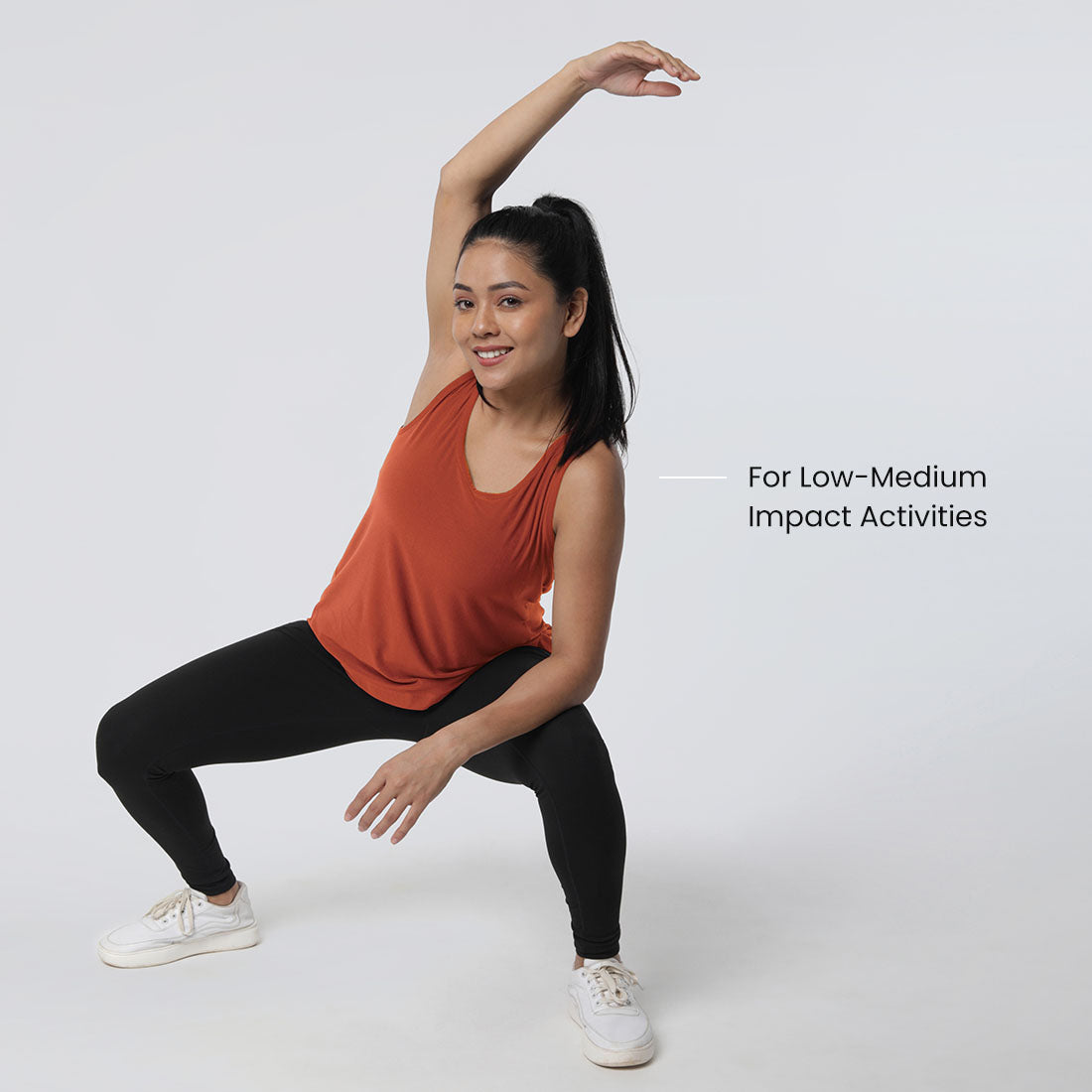 Round Neck Split Back Tank Tops for Women & Girls