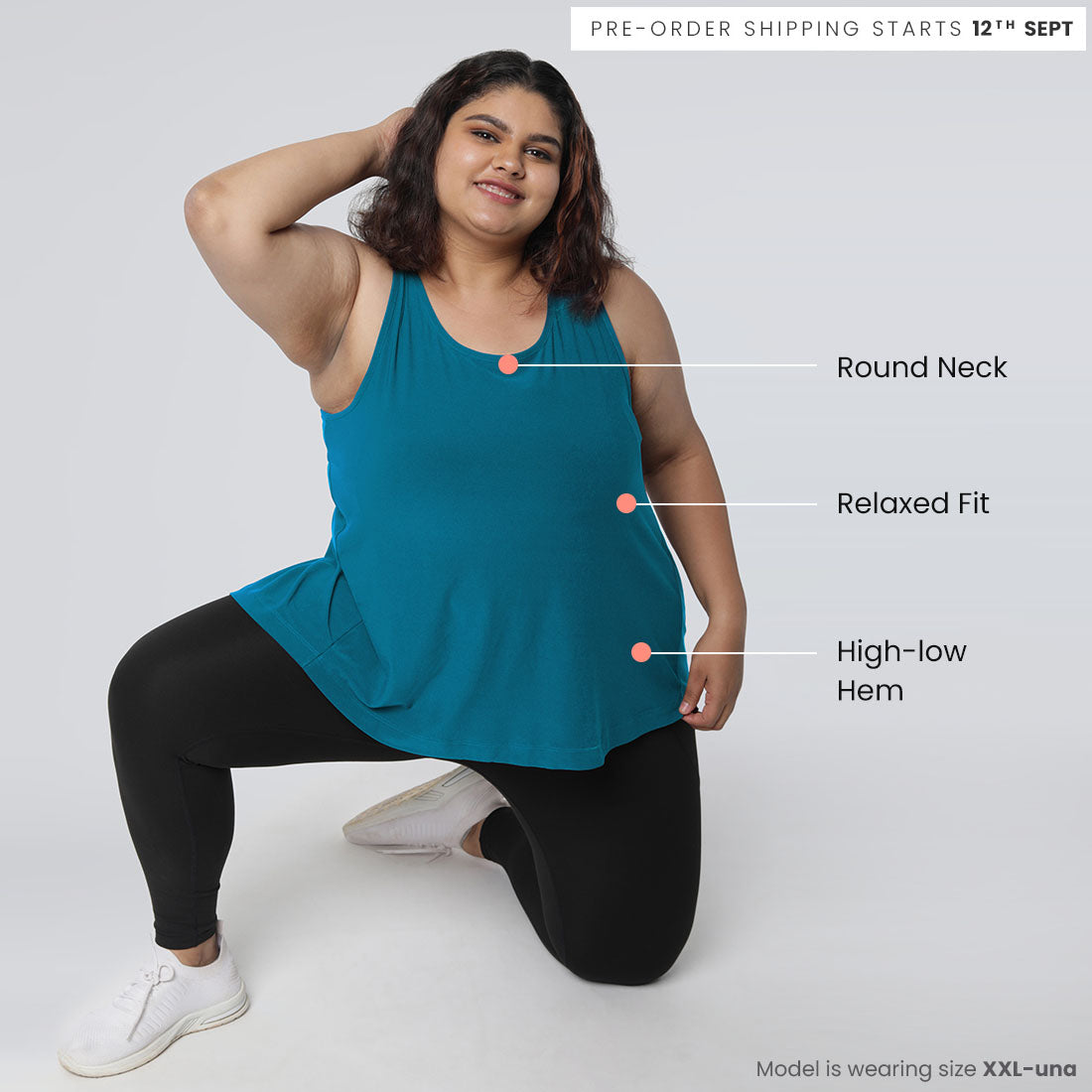Round Neck Split Back Tank Tops for Women & Girls