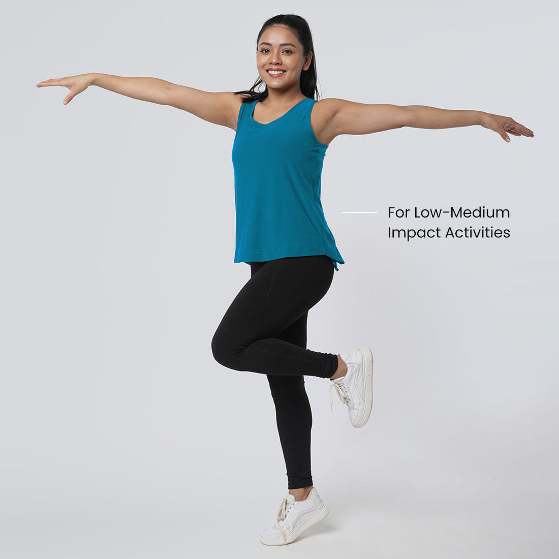 Round Neck Split Back Tank Tops for Women & Girls