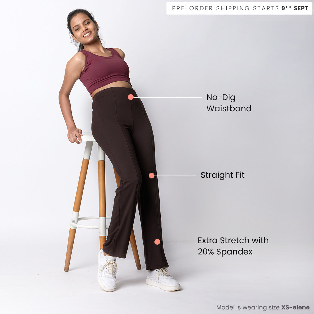 High Waisted Straight Pants with Pockets for Women