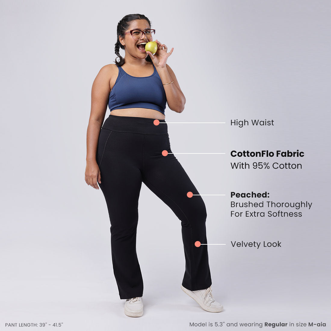 Groove-In Cotton Flare Pants - Regular