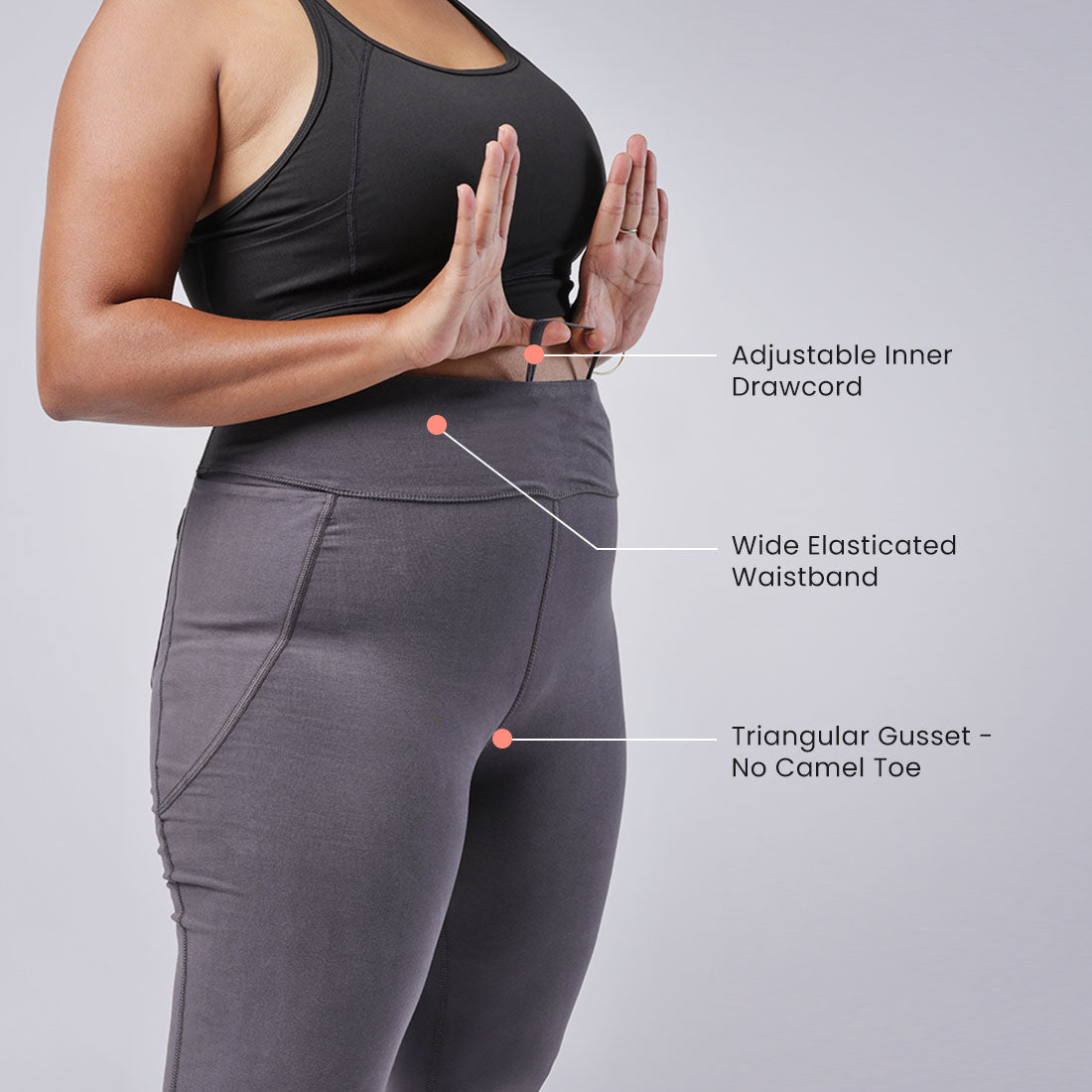 High Waisted Cotton Flare Pants with Pockets for Women