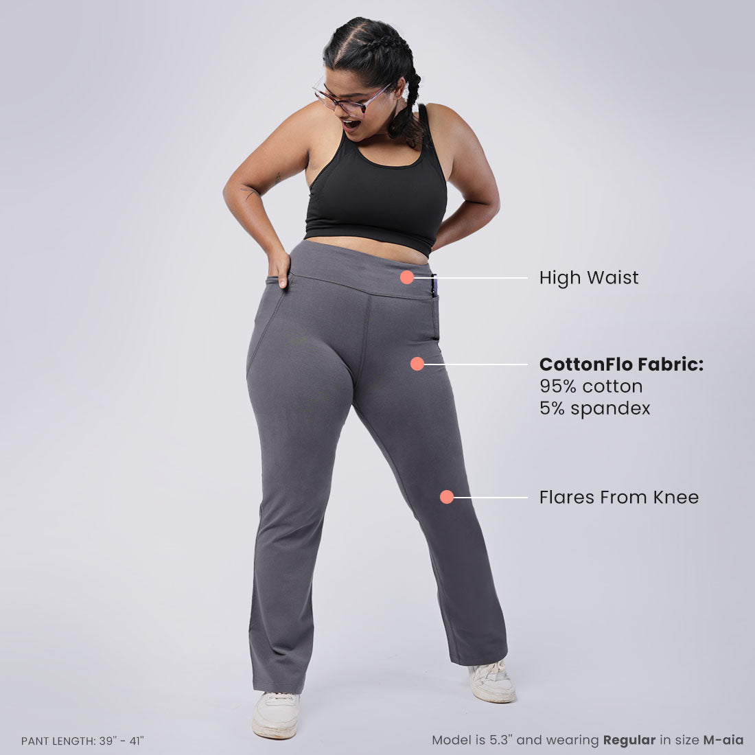 Gowri Grey, XS-elene, S-elene, M-aia, L-una, XL-una, XXL-una, XXXL-una, XXXXL-una