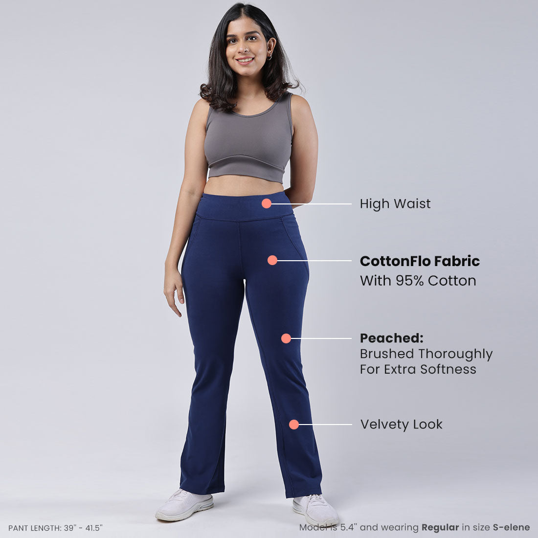 Groove-In Cotton Flare Pants - Regular