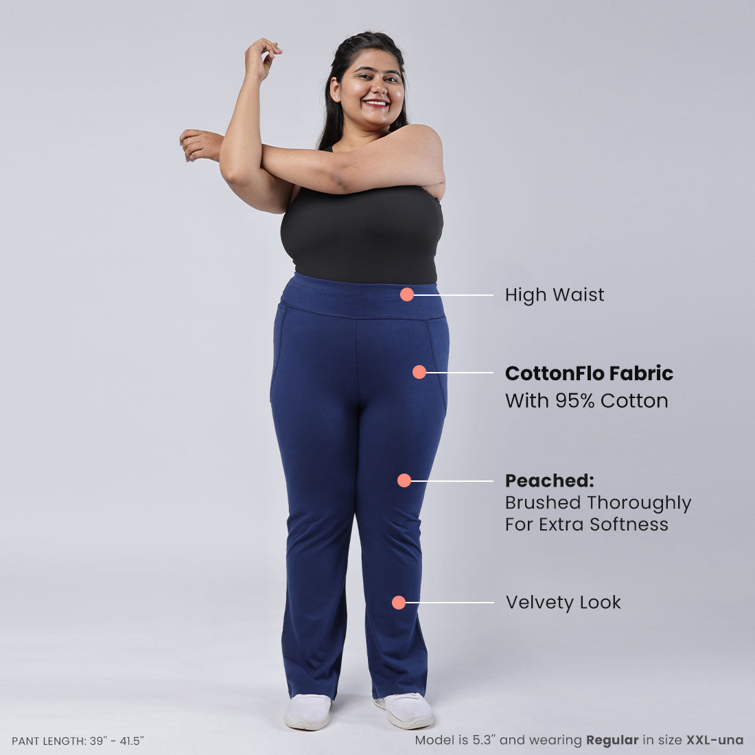 Groove-In Cotton Flare Pants - Regular