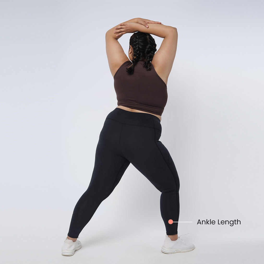 High Waisted Ankle Length Cotton Leggings with Pockets for Women