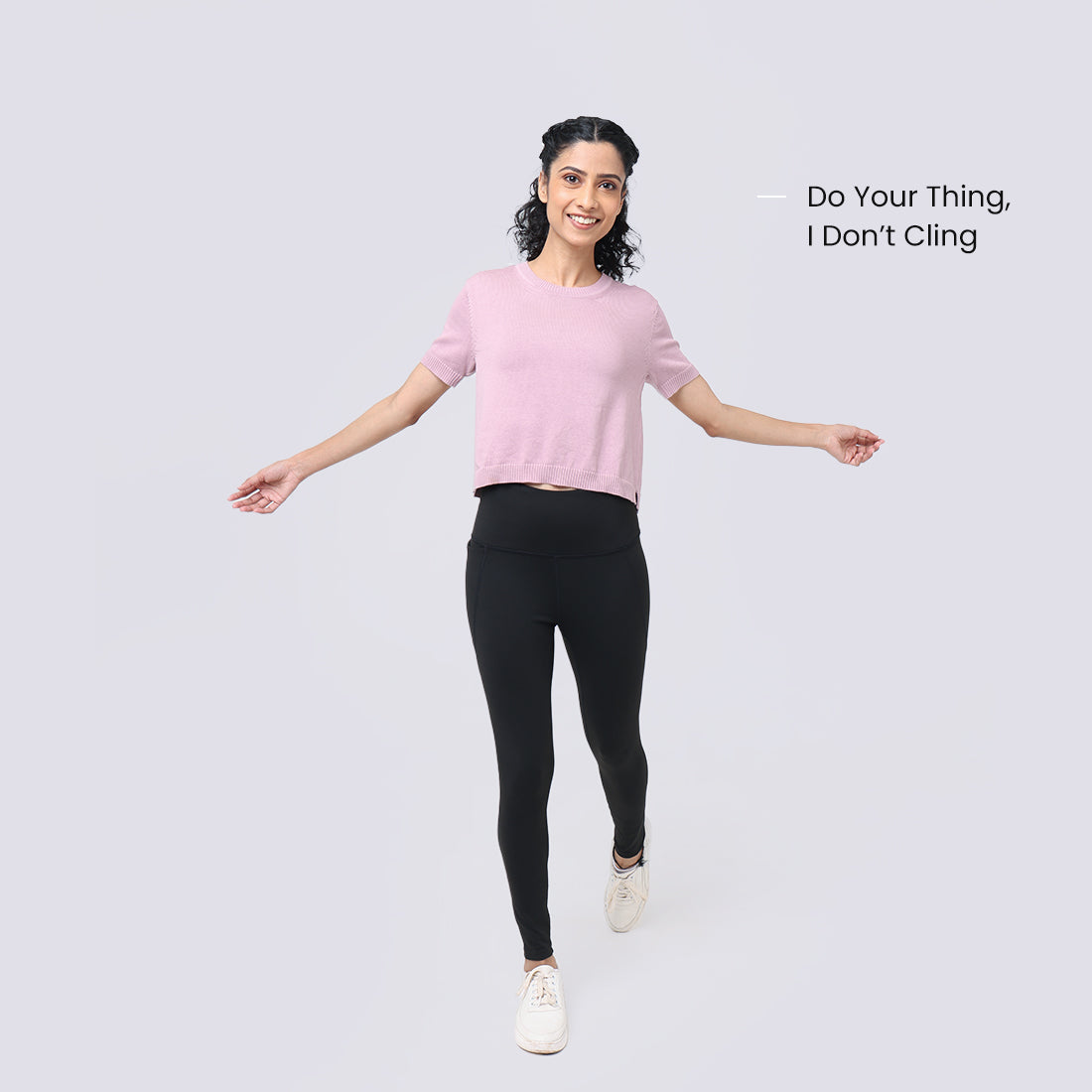 At-Ease Cotton Knit Crop Top