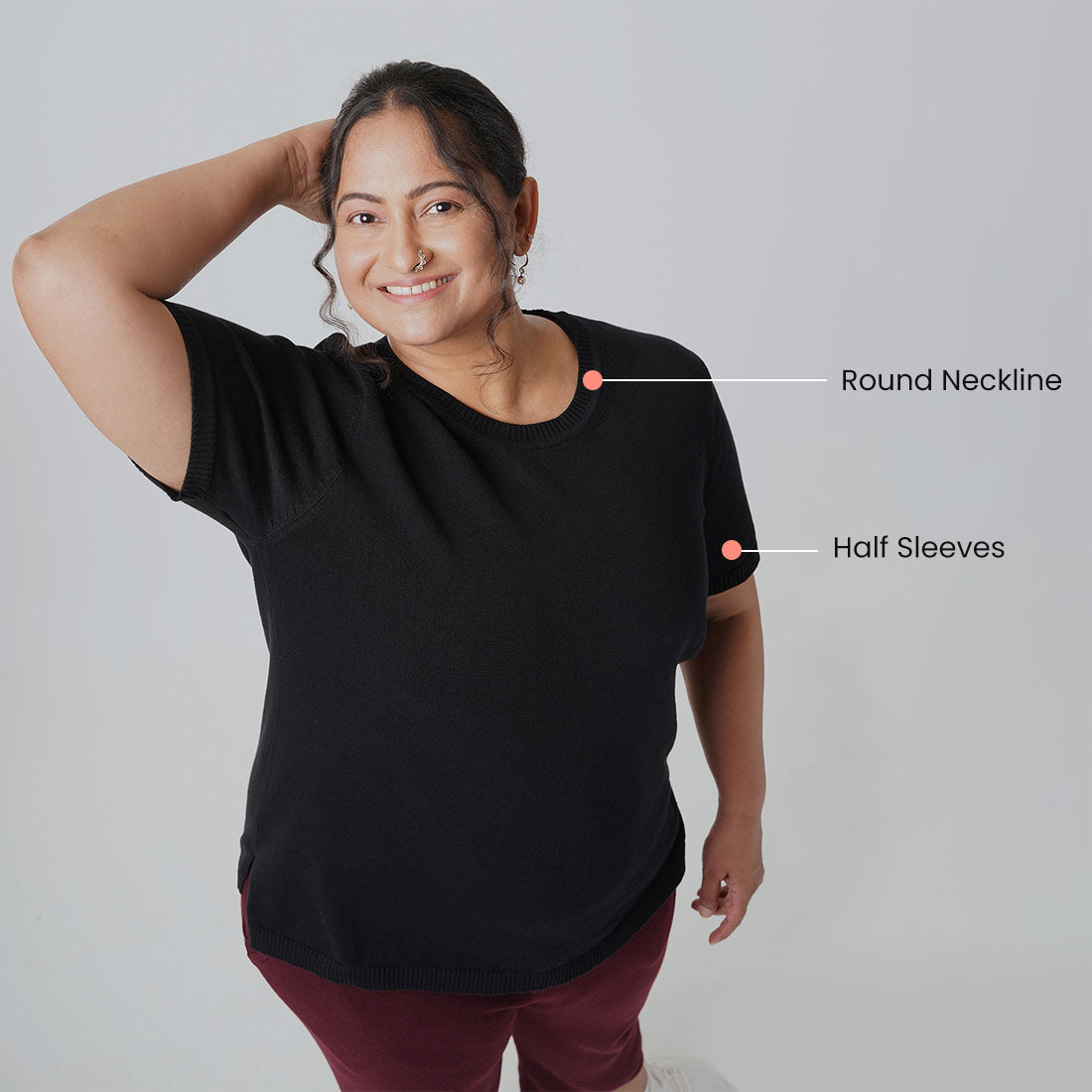 Half Sleeve Cotton Tops for Women & Girls