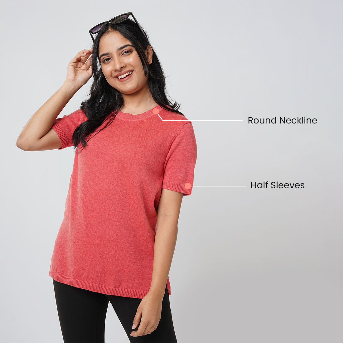 Half Sleeve Cotton Tops for Women & Girls