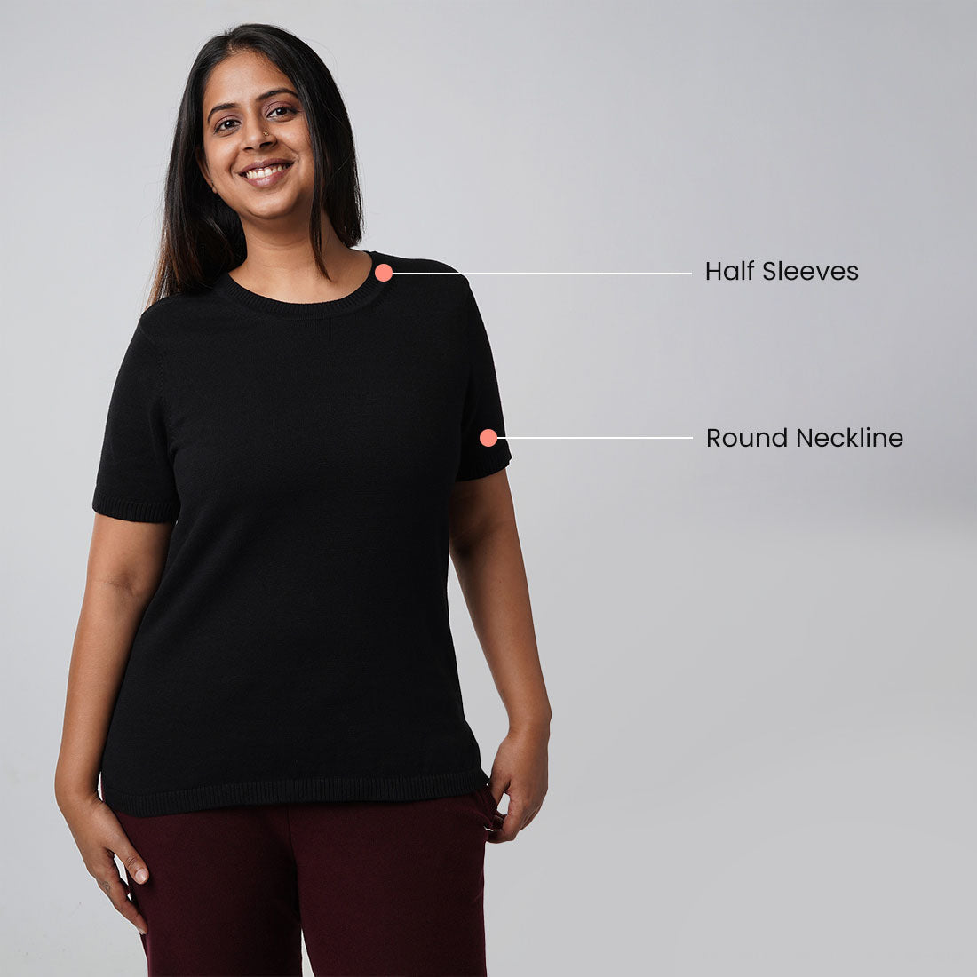 Half Sleeve Cotton Tops for Women & Girls