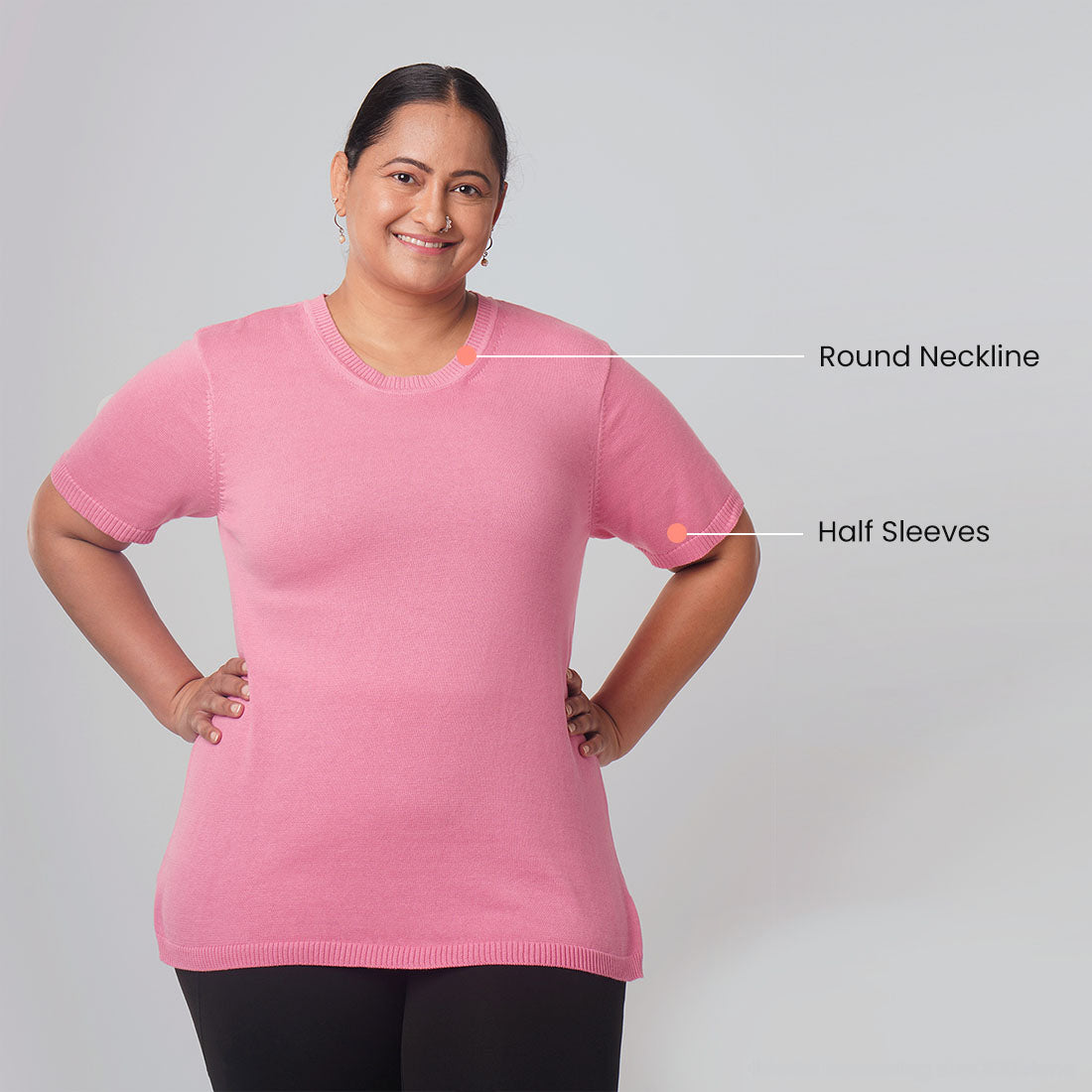 Half Sleeve Cotton Tops for Women & Girls