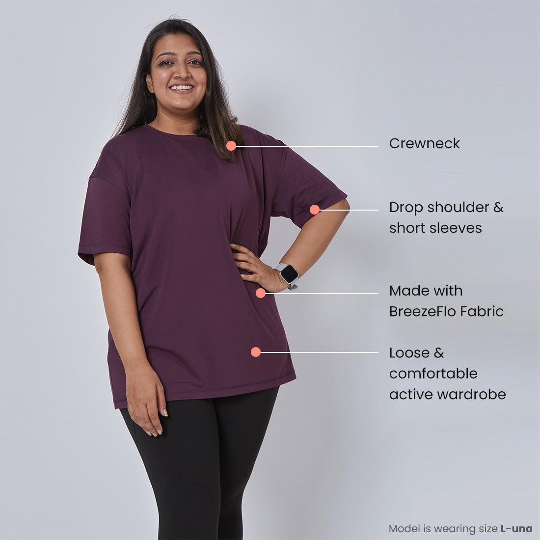 Round Neck Oversized T-Shirts for Women & Girls