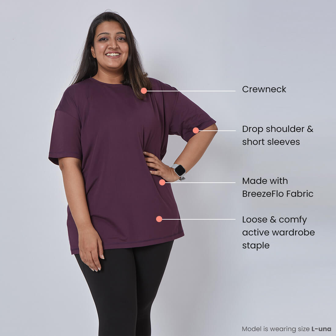 Round Neck Oversized T-Shirts for Women & Girls