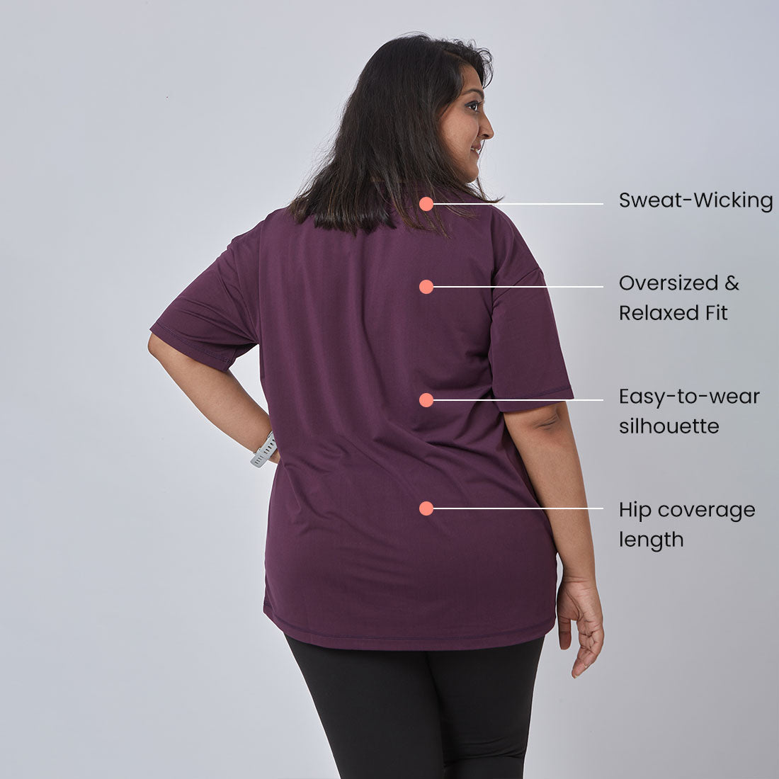 Round Neck Oversized T-Shirts for Women & Girls