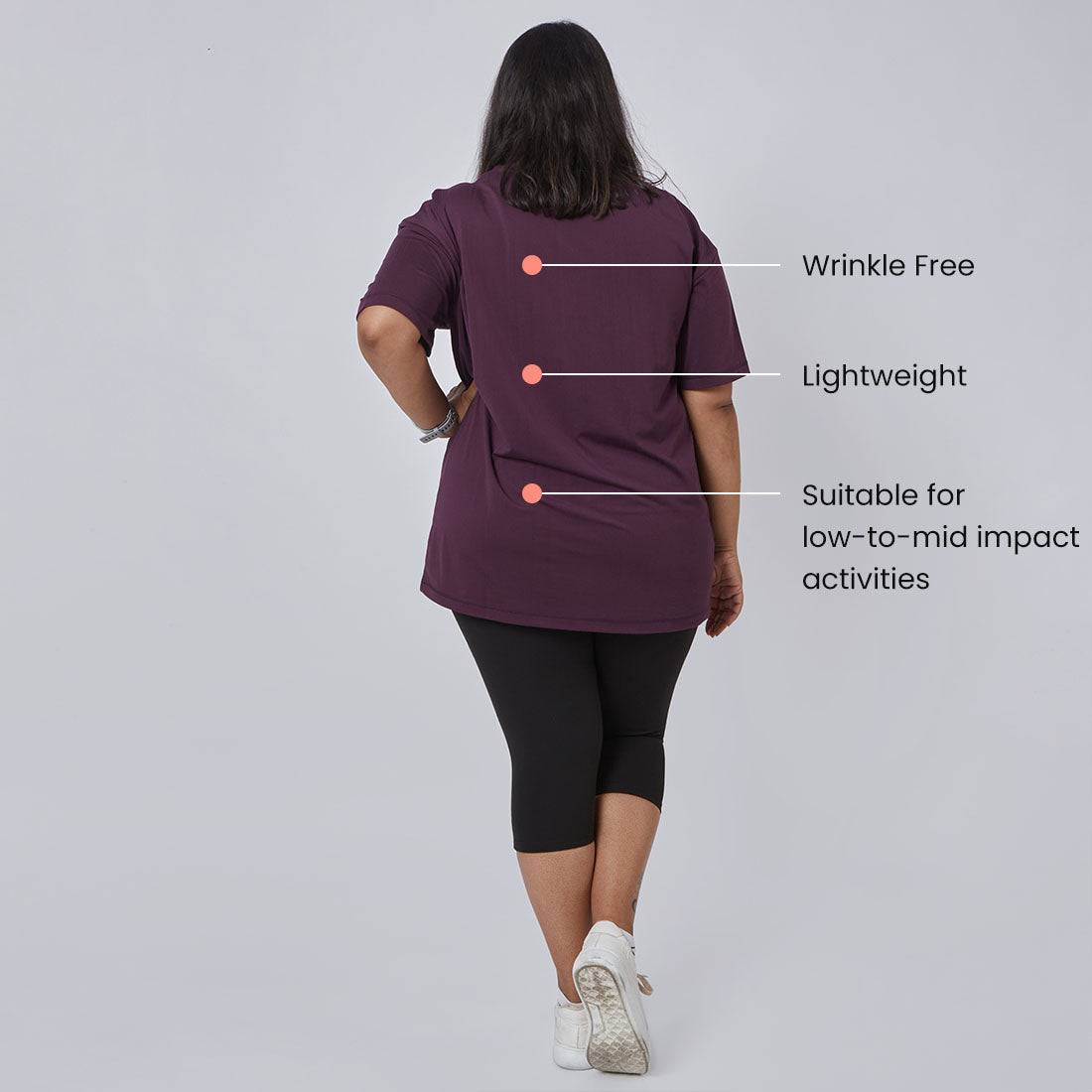 Round Neck Oversized T-Shirts for Women & Girls