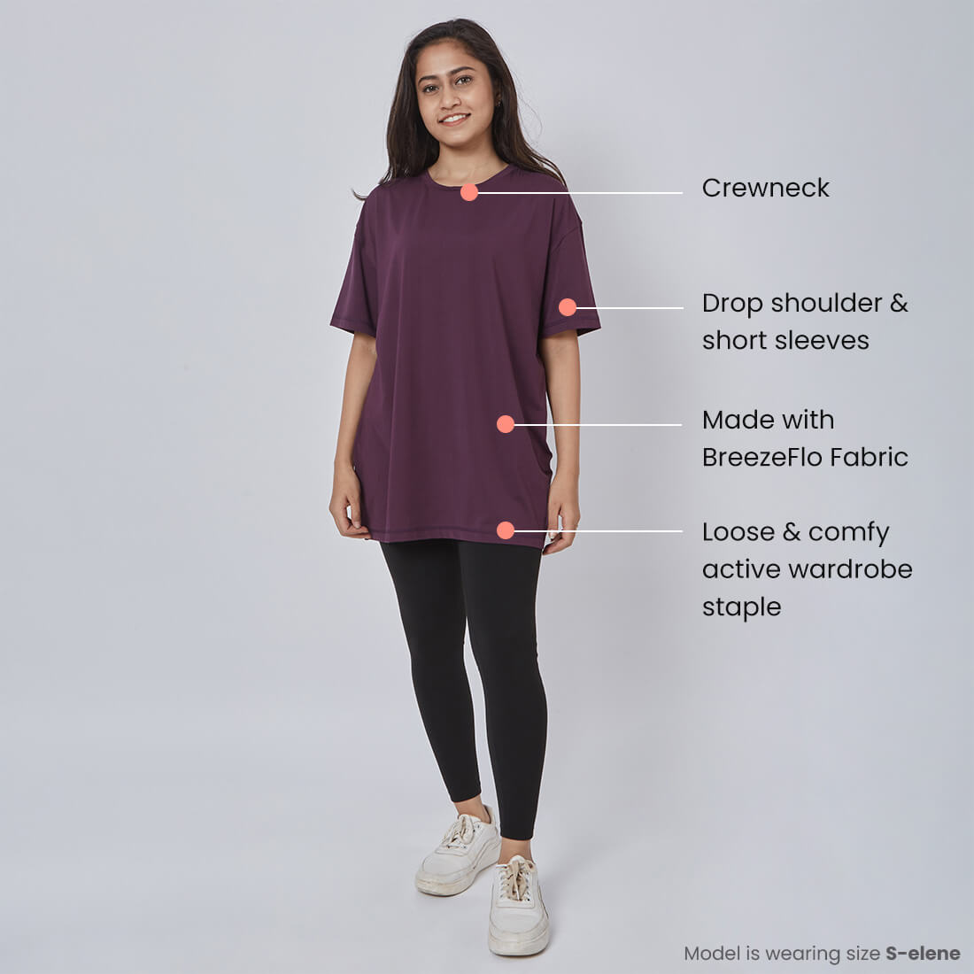 Round Neck Oversized T-Shirts for Women & Girls