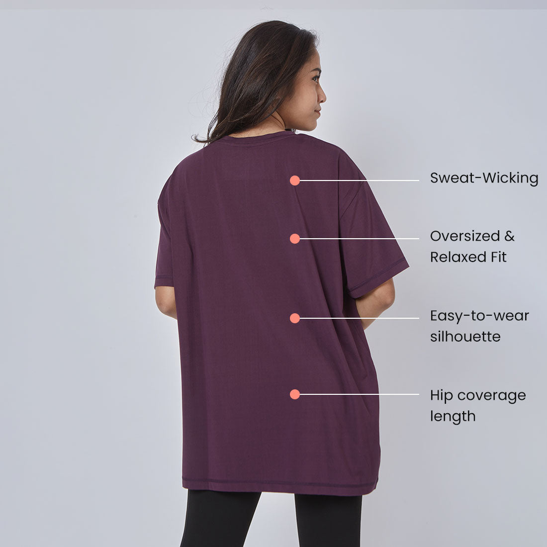 Round Neck Oversized T-Shirts for Women & Girls