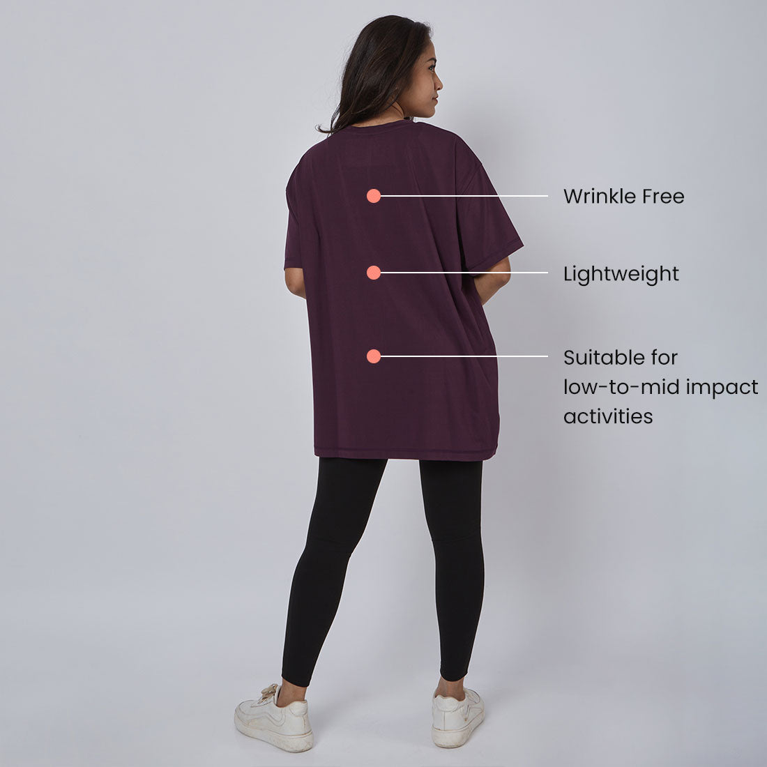 Round Neck Oversized T-Shirts for Women & Girls