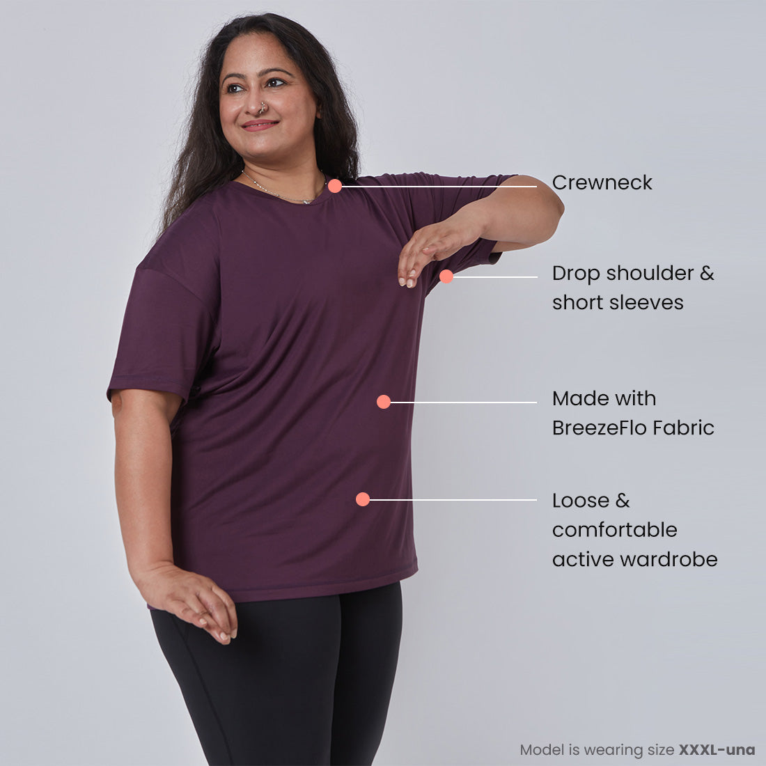 Round Neck Oversized T-Shirts for Women & Girls