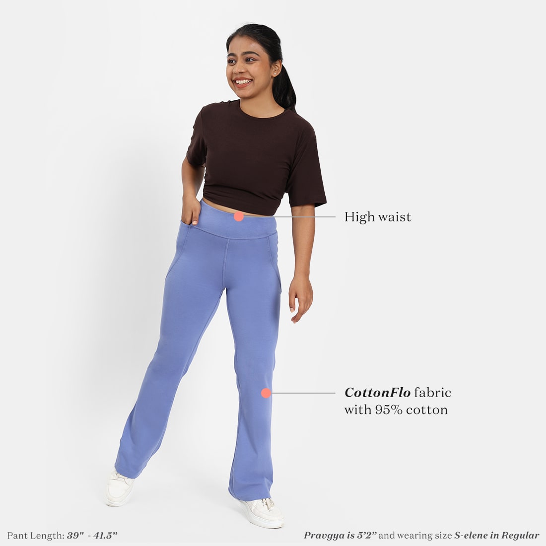 Groove-In Cotton Flare Pants - Regular