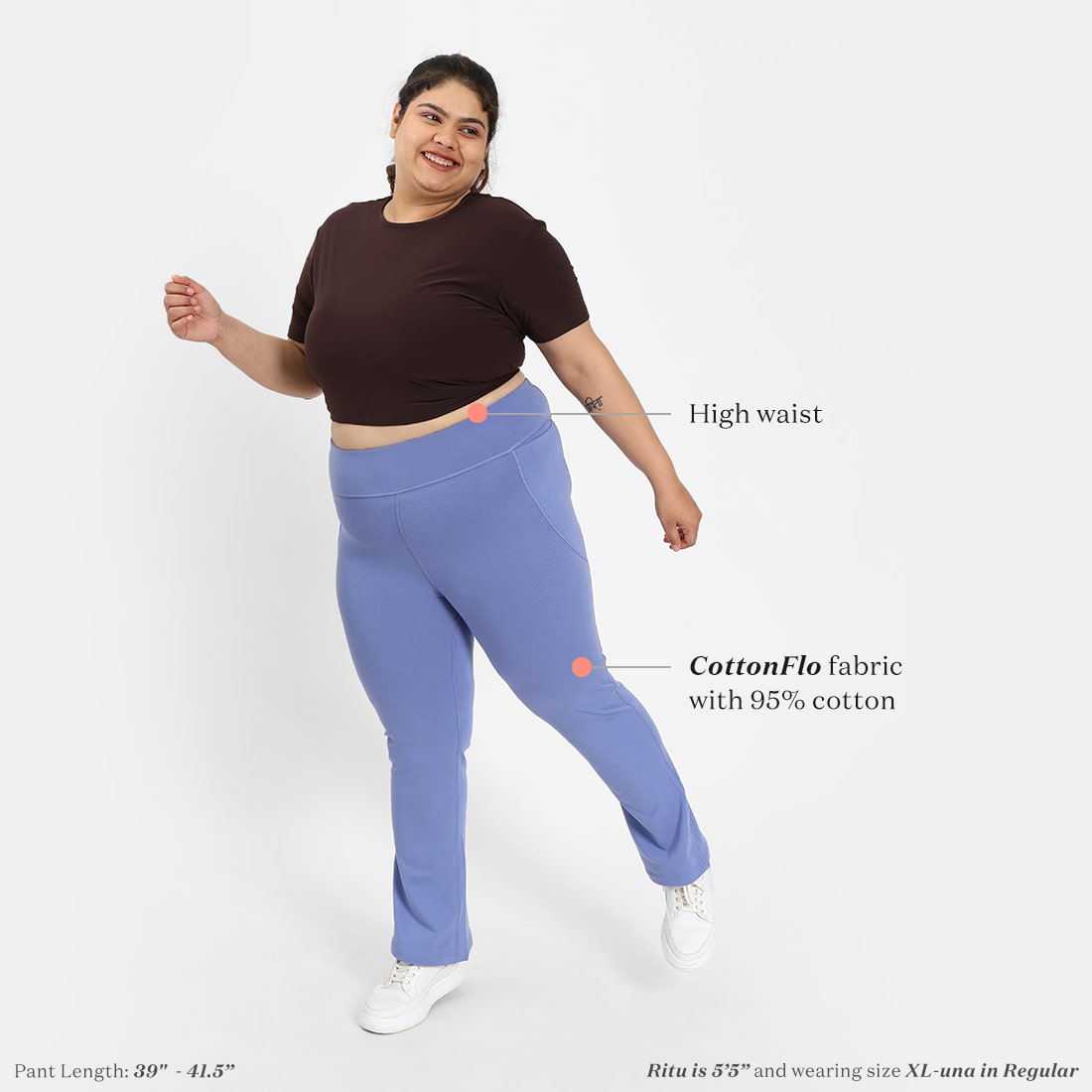 Groove-In Cotton Flare Pants - Regular