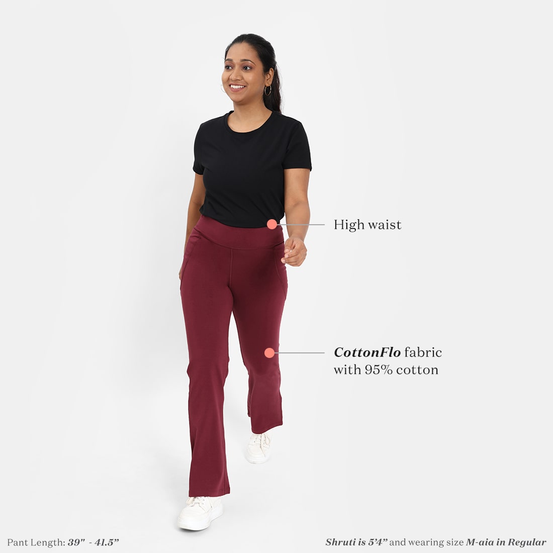 Groove-In Cotton Flare Pants - Regular