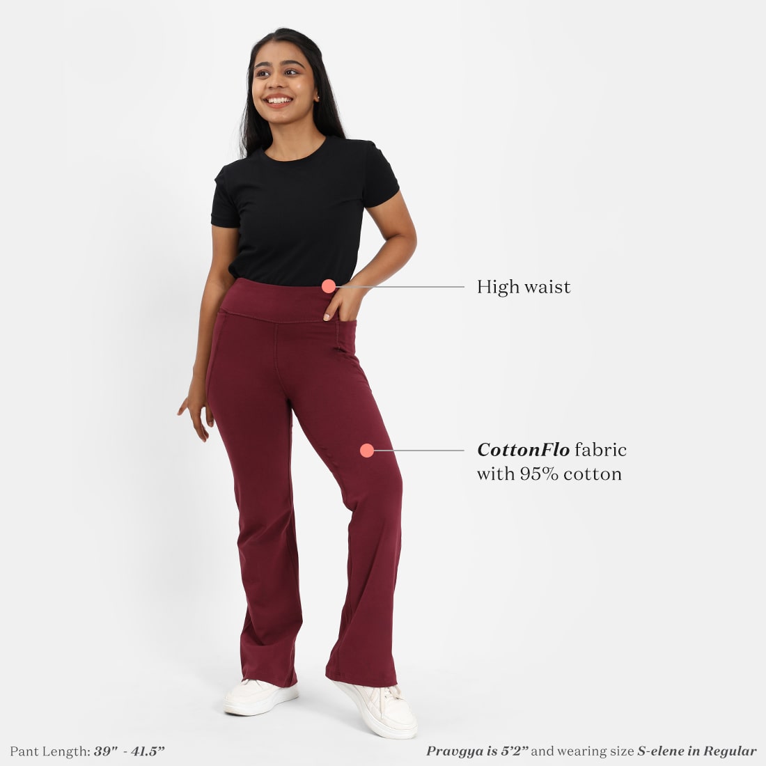 Groove-In Cotton Flare Pants - Regular